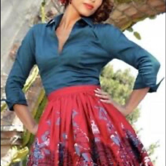 Pinup Couture Tops - Teal Lauren top